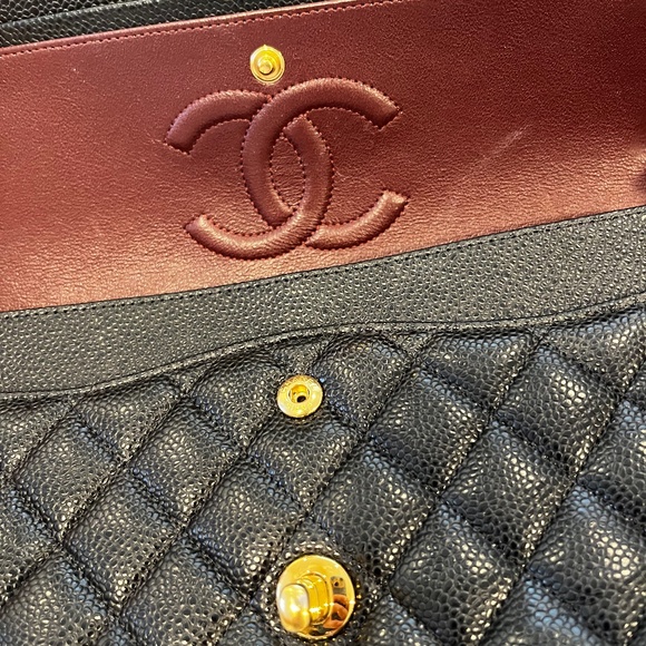 Chanel Classic Medium Flap Back Handbag in Black - Picture 7 of 15